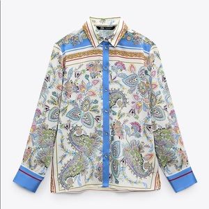 SOLD‼️ Zara Flowy Printed Shirt